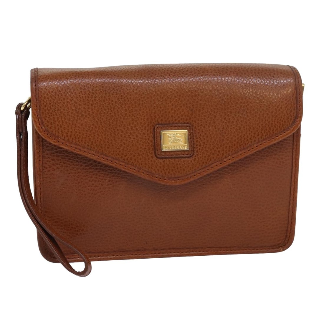 Authentic Burberrys Brown Leather Clutch Bag (1 of 18)