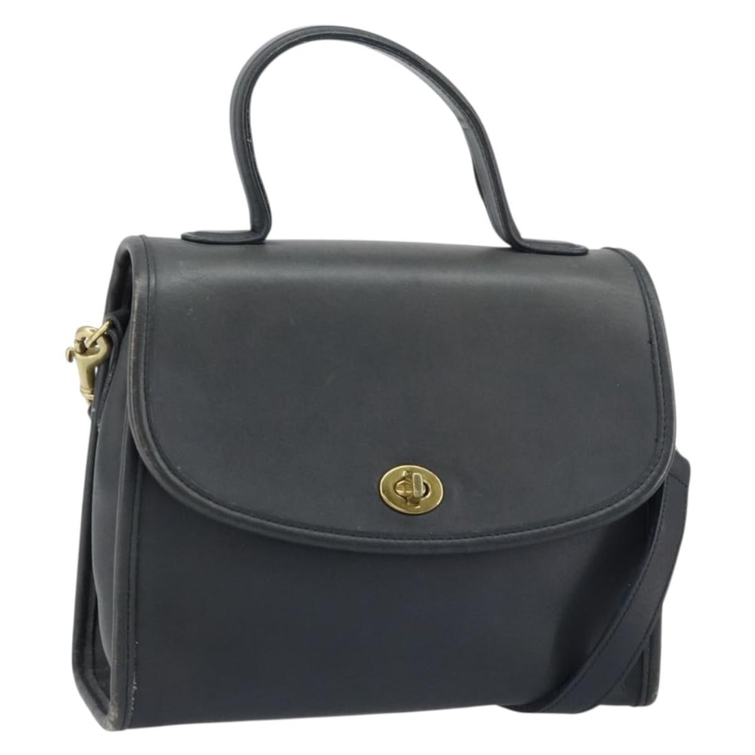 Coach Leather Hand Bag Navy Gold 2way Auth AM10068: Coach Leather Hand Bag Navy Gold 2way Auth AM10068 This authentic Coach handbag showcases a classic navy and gold color scheme, crafted from premium leather. Designed for versatility, it can be carrie