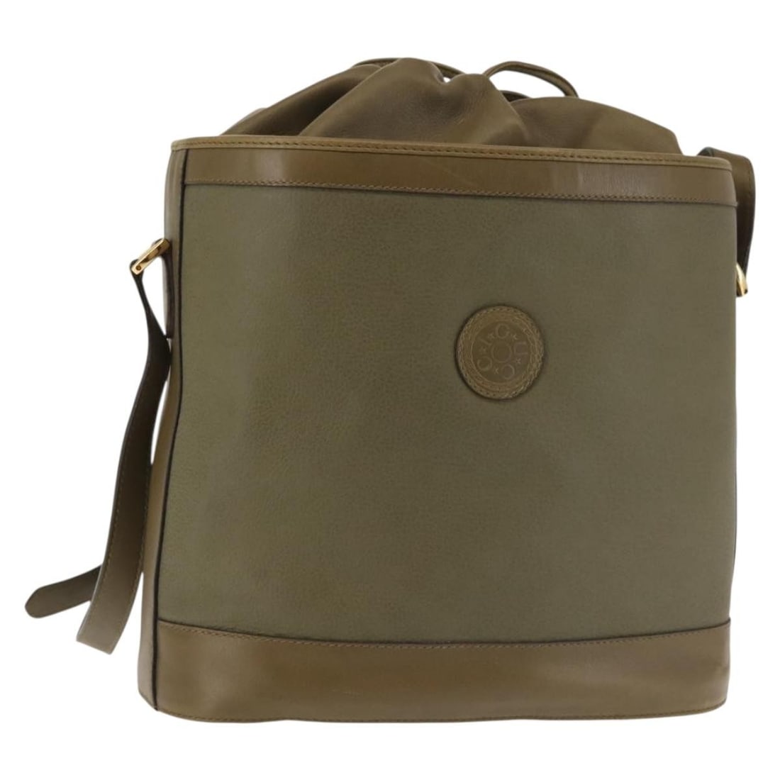GUCCI Leather Shoulder Bag Khaki Gold Made in Italy (1 of 18)