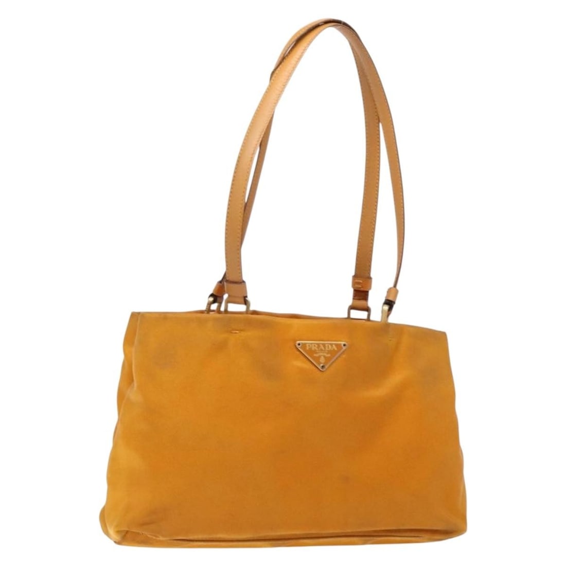 Authentic PRADA Nylon Shoulder Bag Orange Gold Made in Italy (1 of 18)