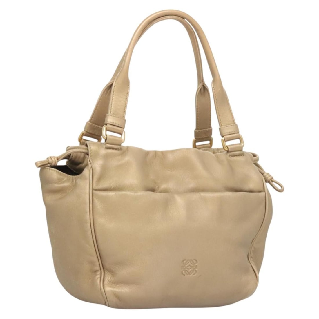 LOEWE Gold Anagram Hand Bag Leather Made in Spain (1 of 18)