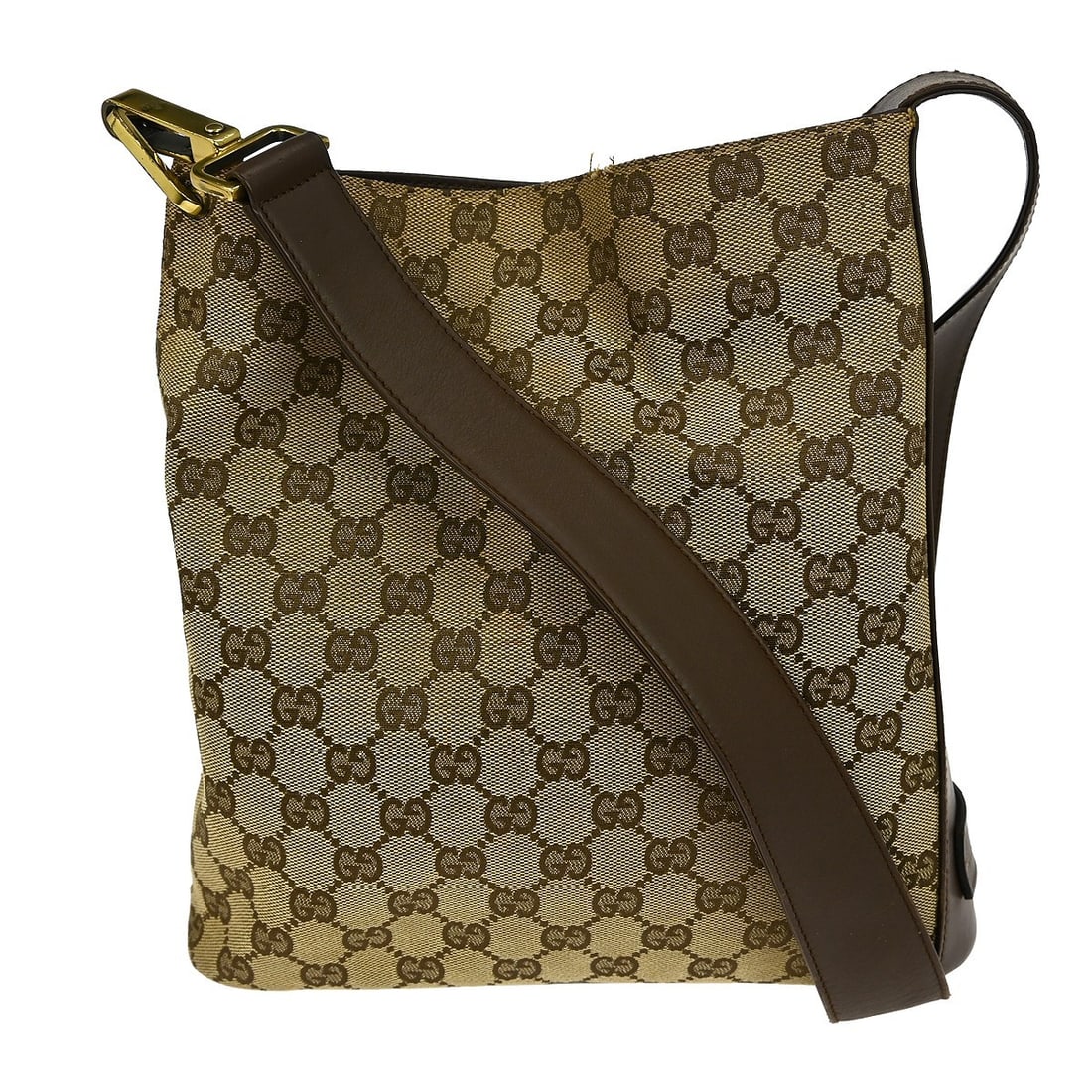 Gucci GG Beige Canvas Medium Vintage Shoulder Bag Model 91761 213048 (1 of 12)