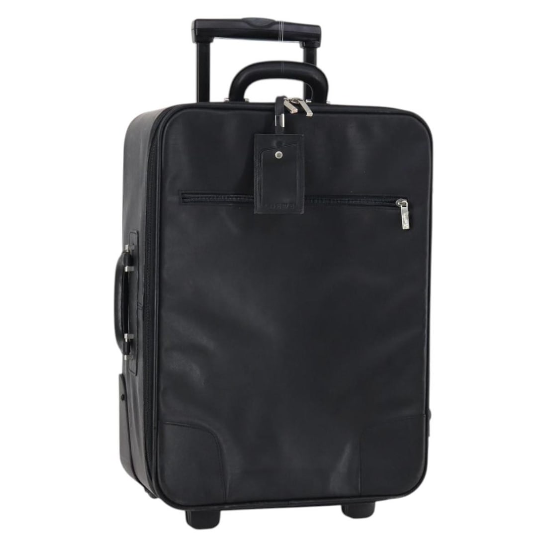 LOEWE Black Silver Nylon Suitcase Travel Bag Auth: LOEWE Black Silver Nylon Suitcase Travel Bag Auth This LOEWE suitcase combines style and functionality, crafted from durable nylon in a striking black and silver color scheme. Its spacious interior is