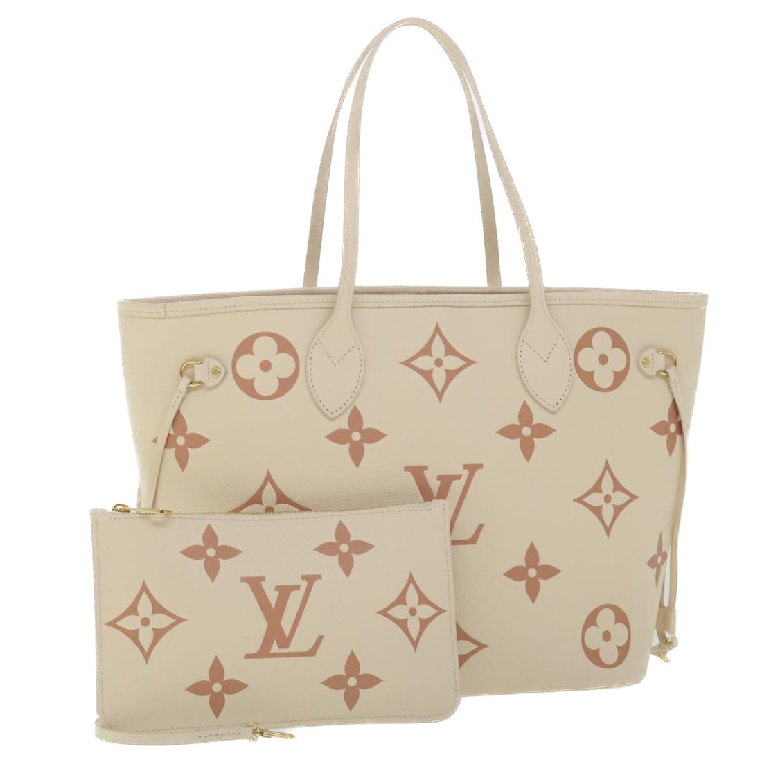 LOUIS VUITTON Empreinte Neverfull MM Tote Reme Rose Trianon M21579 Auth: LOUIS VUITTON Empreinte Neverfull MM Tote Reme Rose Trianon M21579 Auth Presenting the LOUIS VUITTON Empreinte Neverfull MM Bag in a stunning Reme/Rose Trianon color. This luxurious tote bag is crafte
