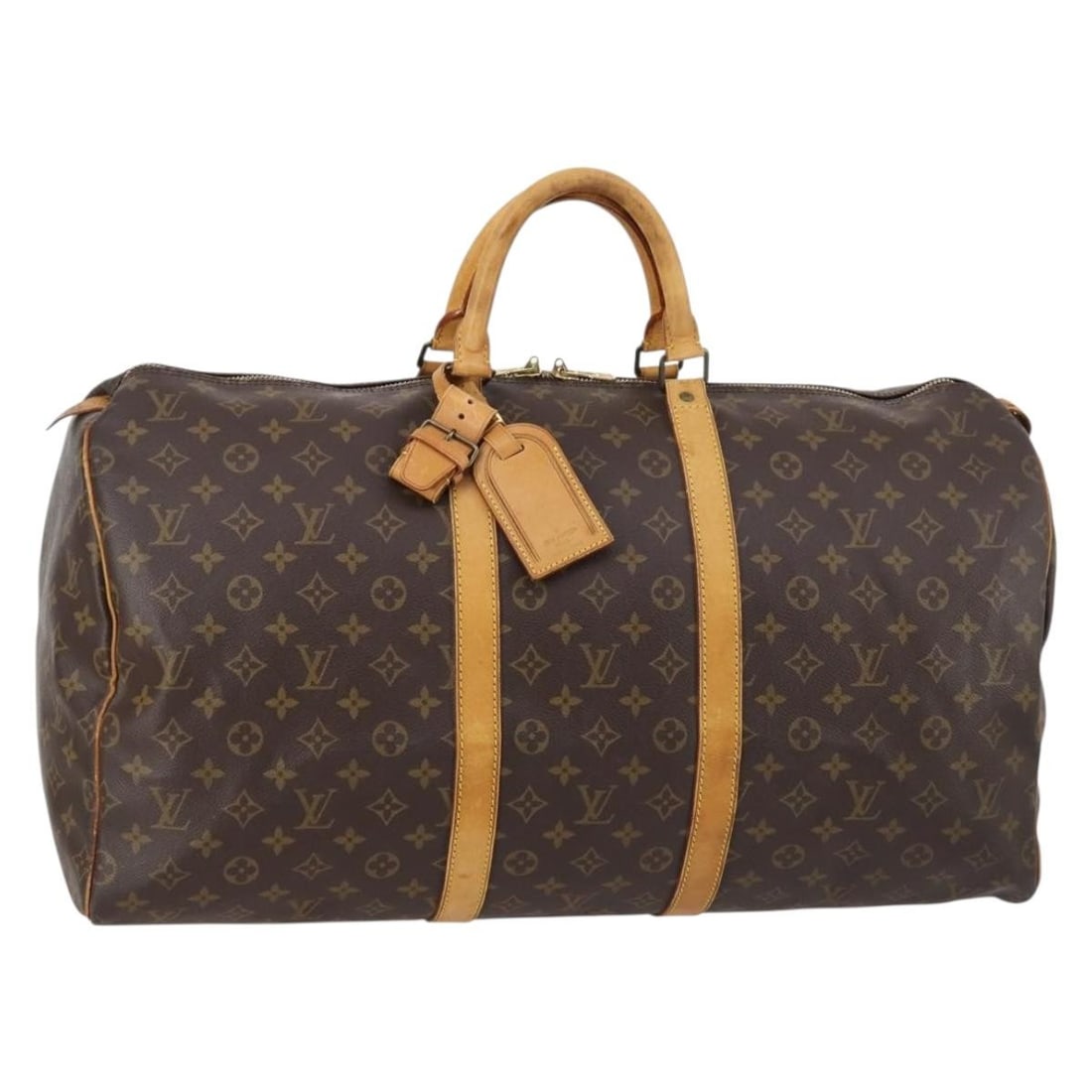 LOUIS VUITTON Monogram Keepall 55 Boston Bag M41424 Authentic France: LOUIS VUITTON Monogram Keepall 55 Boston Bag M41424 Authentic France This authentic LOUIS VUITTON Monogram Keepall 55 Boston Bag is a stylish and practical choice for travel. Crafted in France from hi
