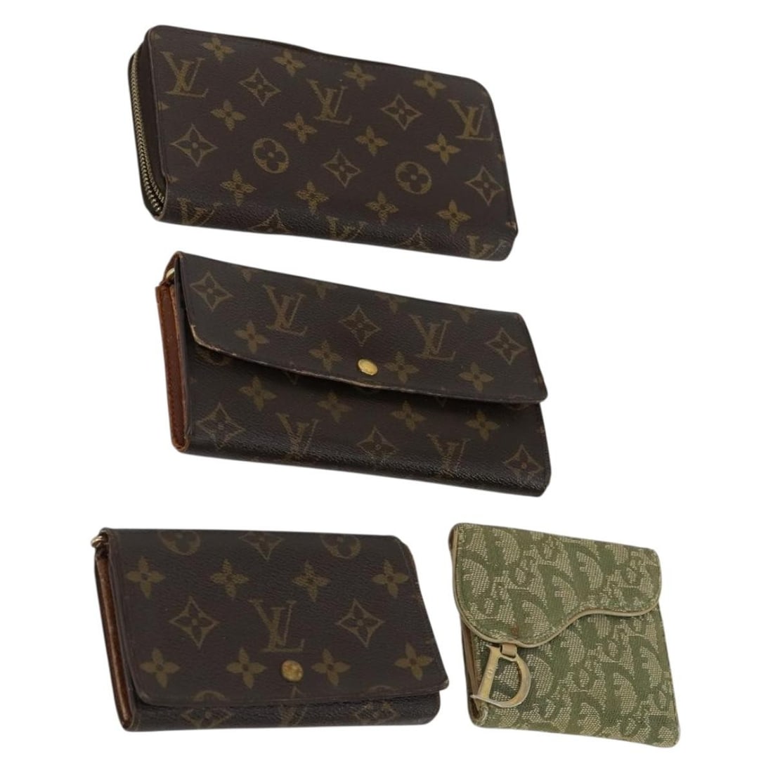 Set of 4 Monogram Canvas Wallets by Louis Vuitton in Green (1 of 18)