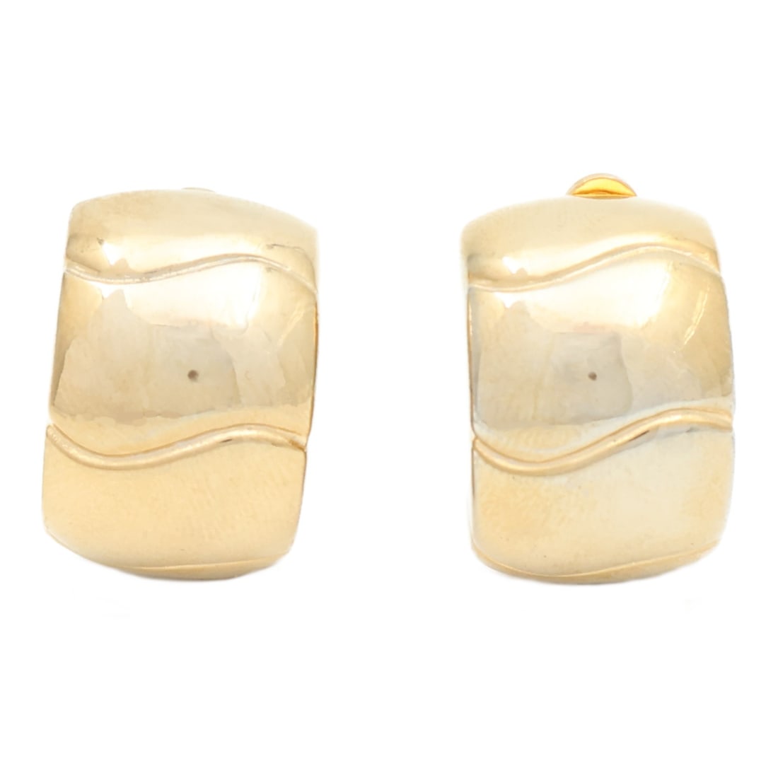Gold Tone Metal Earrings by Givenchy: Gold Tone Metal Earrings by Givenchy These Givenchy earrings feature a gold-colored metal design with a sleek, elegant finish. They do not include a main stone and are crafted for a regular size fit.
