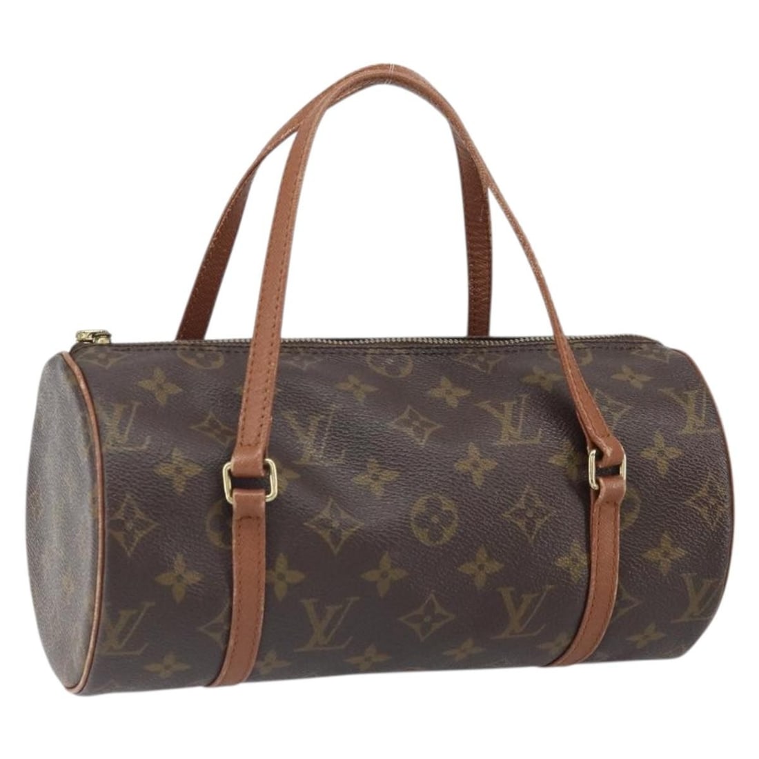 Louis Vuitton Papillon 26 Monogram Canvas Handbag M51386 France: Louis Vuitton Papillon 26 Monogram Canvas Handbag M51386 France This is a Louis Vuitton Monogram Papillon 26 handbag crafted from signature monogram canvas. The bag features a cylindrical shape with a