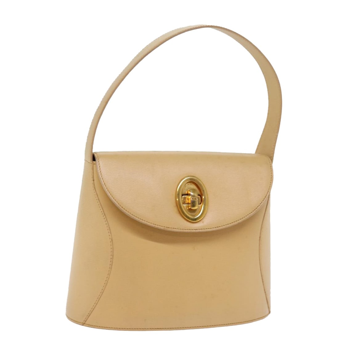 Christian Dior Beige Leather Hand Bag Made in France: Christian Dior Beige Leather Hand Bag Made in France This authentic Christian Dior hand bag is crafted from high-quality beige leather, showcasing the brand's luxurious style. Designed for practical u