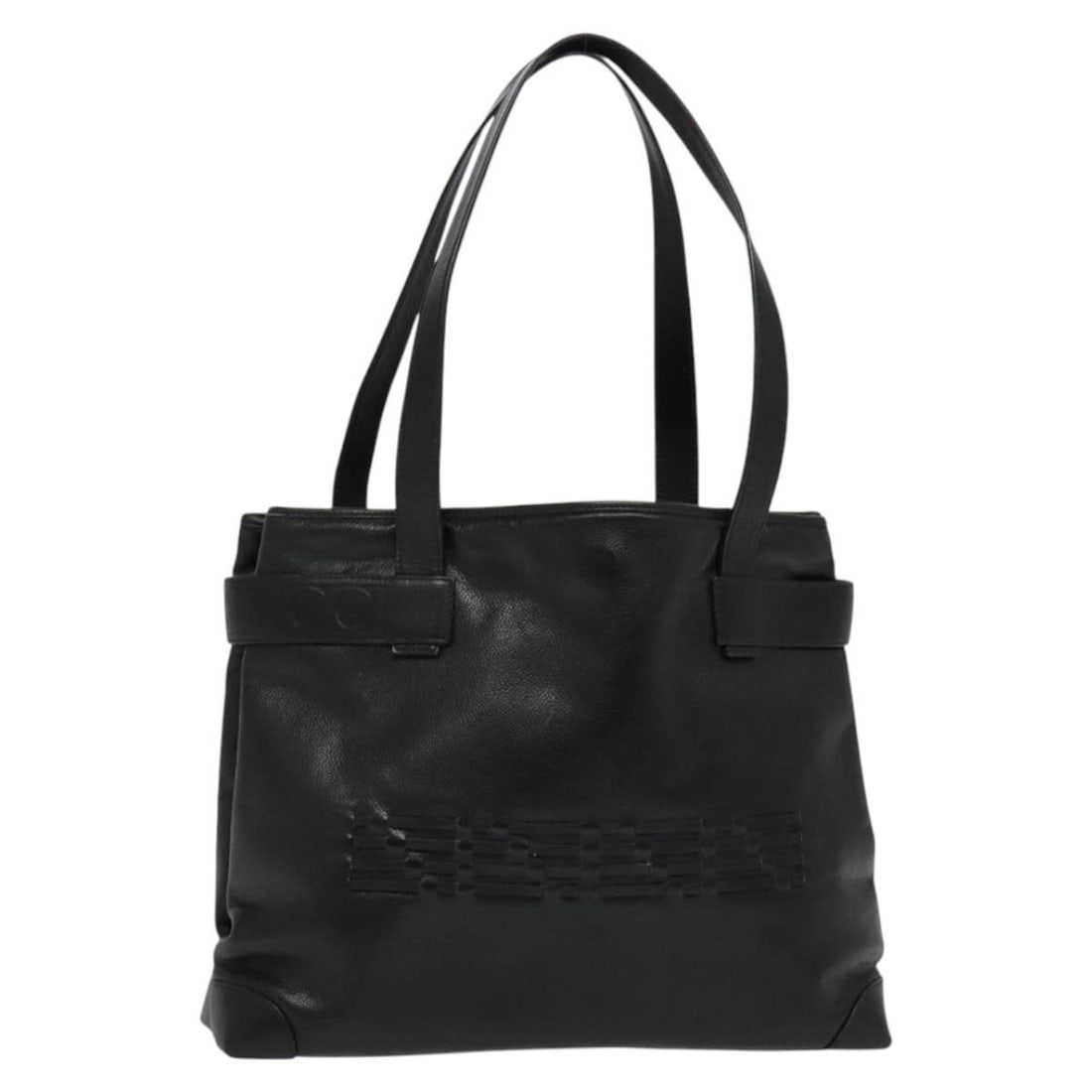 GUCCI Leather Tote Bag Black Gold 002 105 0141 Made in Italy (1 of 18)