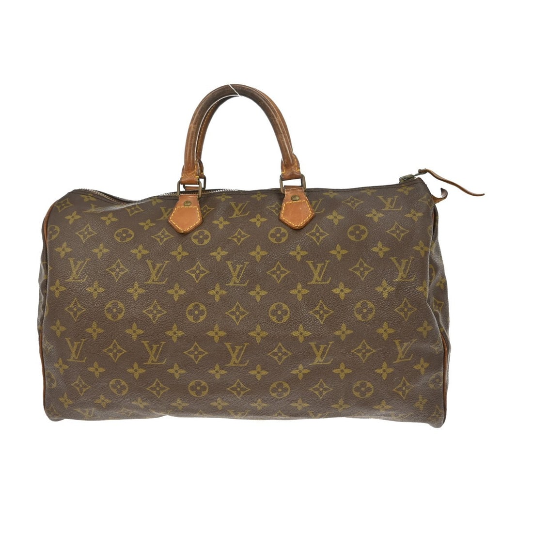 Louis Vuitton Speedy 40 Monogram Canvas Large Duffle Bag M41522: Louis Vuitton Speedy 40 Monogram Canvas Large Duffle Bag M41522 This Louis Vuitton Speedy 40 duffle handbag features the classic monogram canvas leather with a brown exterior and double handles. The b