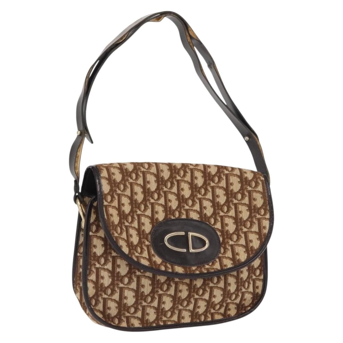 Brown and Gold Christian Dior Trotter Canvas Shoulder Bag France: Brown and Gold Christian Dior Trotter Canvas Shoulder Bag France This is a Christian Dior Trotter Canvas shoulder bag in brown and gold. Crafted in France, it features Dior's signature Trotter canvas