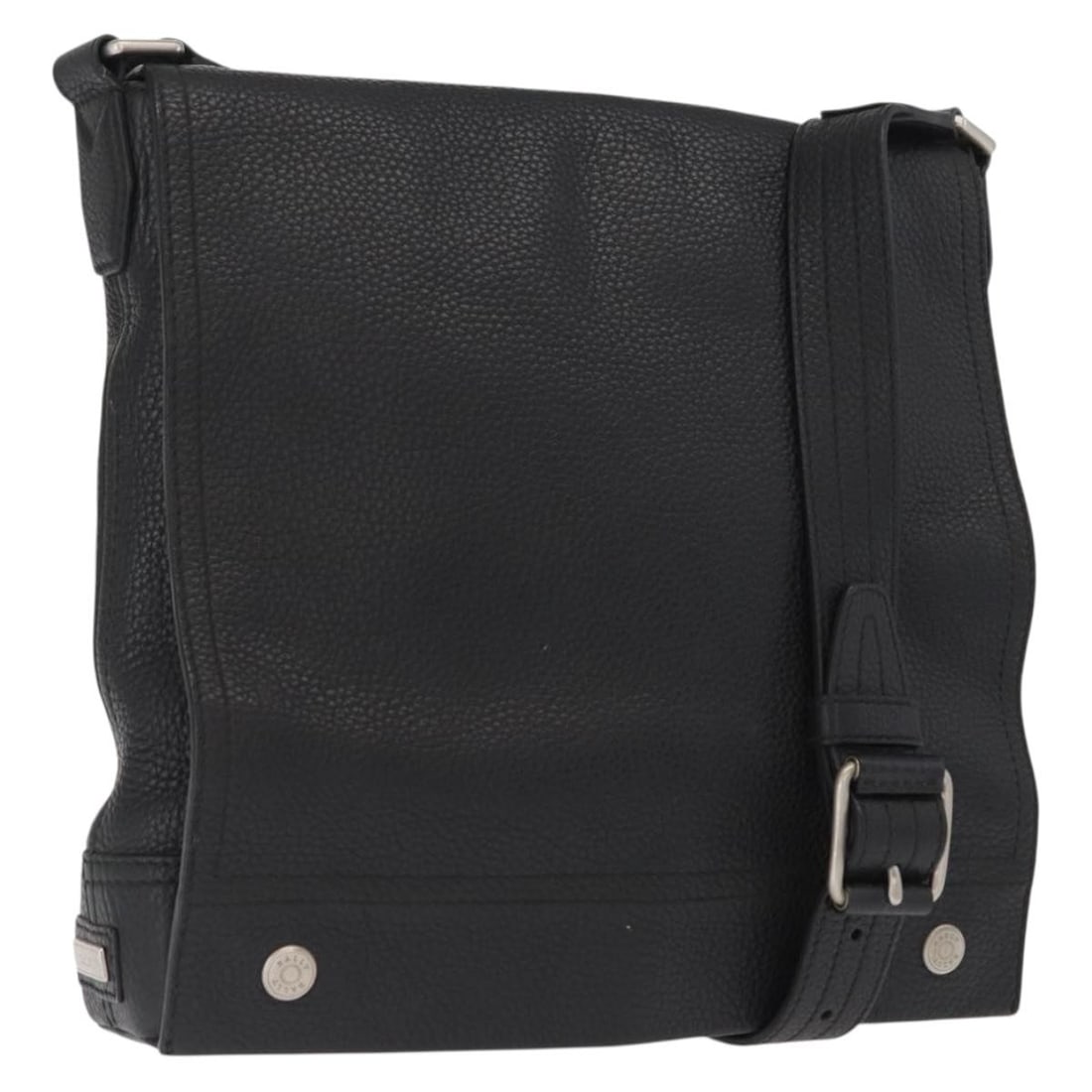 Black Leather Bally Shoulder Bag with Adjustable Strap: Black Leather Bally Shoulder Bag with Adjustable Strap This BALLY shoulder bag is crafted from black leather and features a classic, structured silhouette. Made in Switzerland, it offers an adjustable