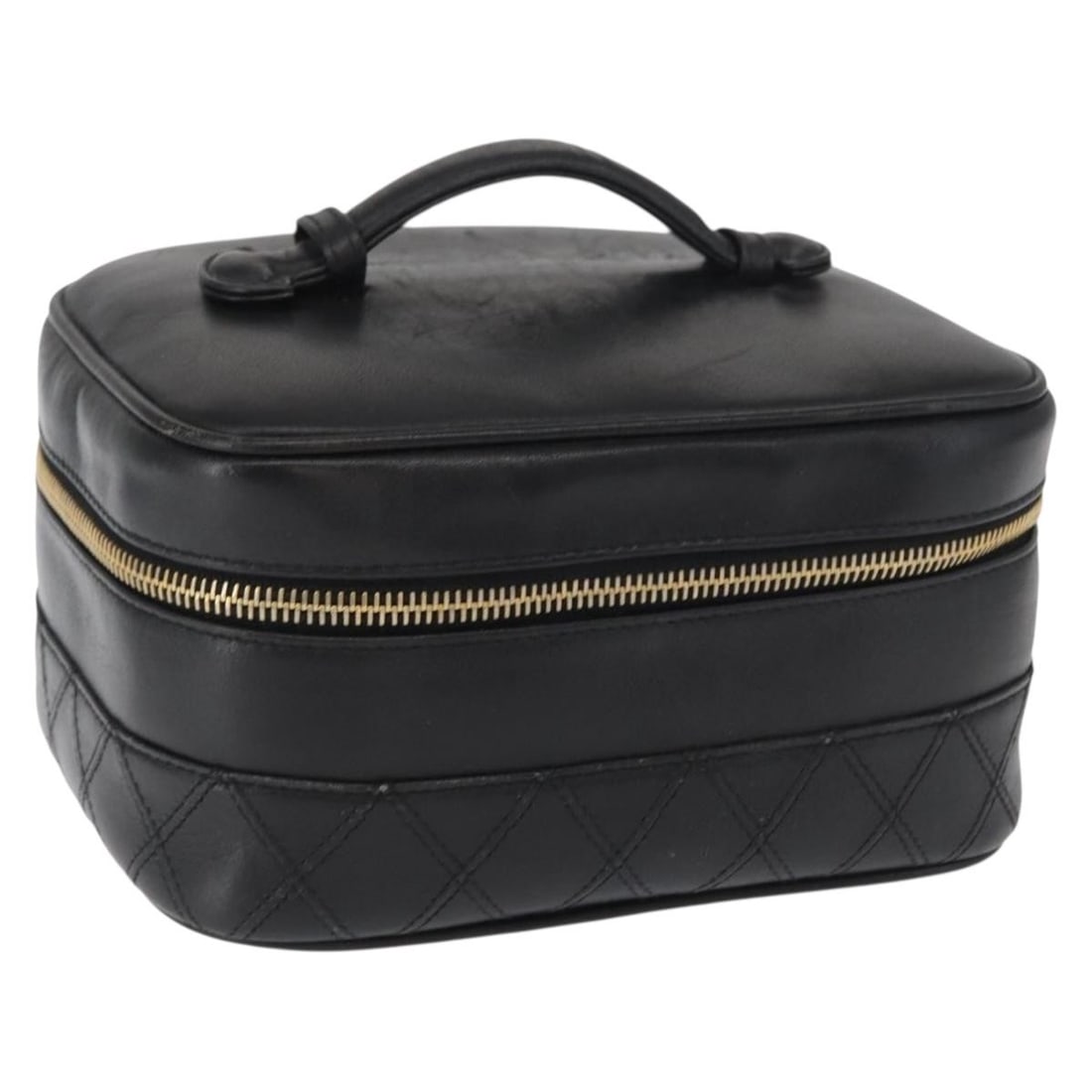 CHANEL Bicolore Lambskin Leather Mini Handbag Black and Gold: CHANEL Bicolore Lambskin Leather Mini Handbag Black and Gold This CHANEL Bicolore Vanity Hand Bag features a luxurious lambskin leather exterior in a striking black and gold color combination. Crafted