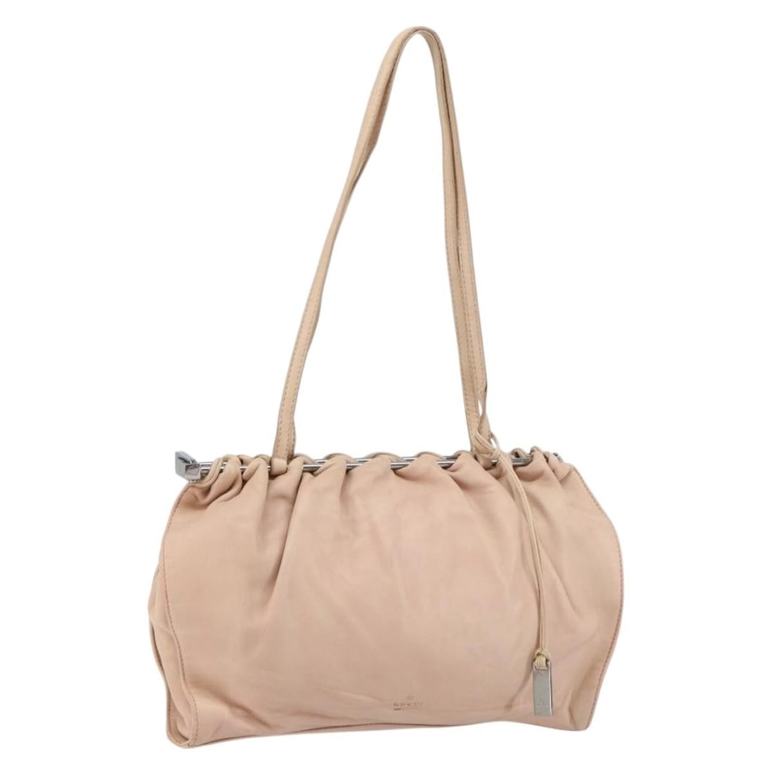 GUCCI 002 1054 Beige Silver Leather Tote Bag Authentic: GUCCI 002 1054 Beige Silver Leather Tote Bag Authentic This authentic GUCCI tote bag showcases a stylish combination of beige and silver leather, making it a chic accessory for any outfit. Crafted in