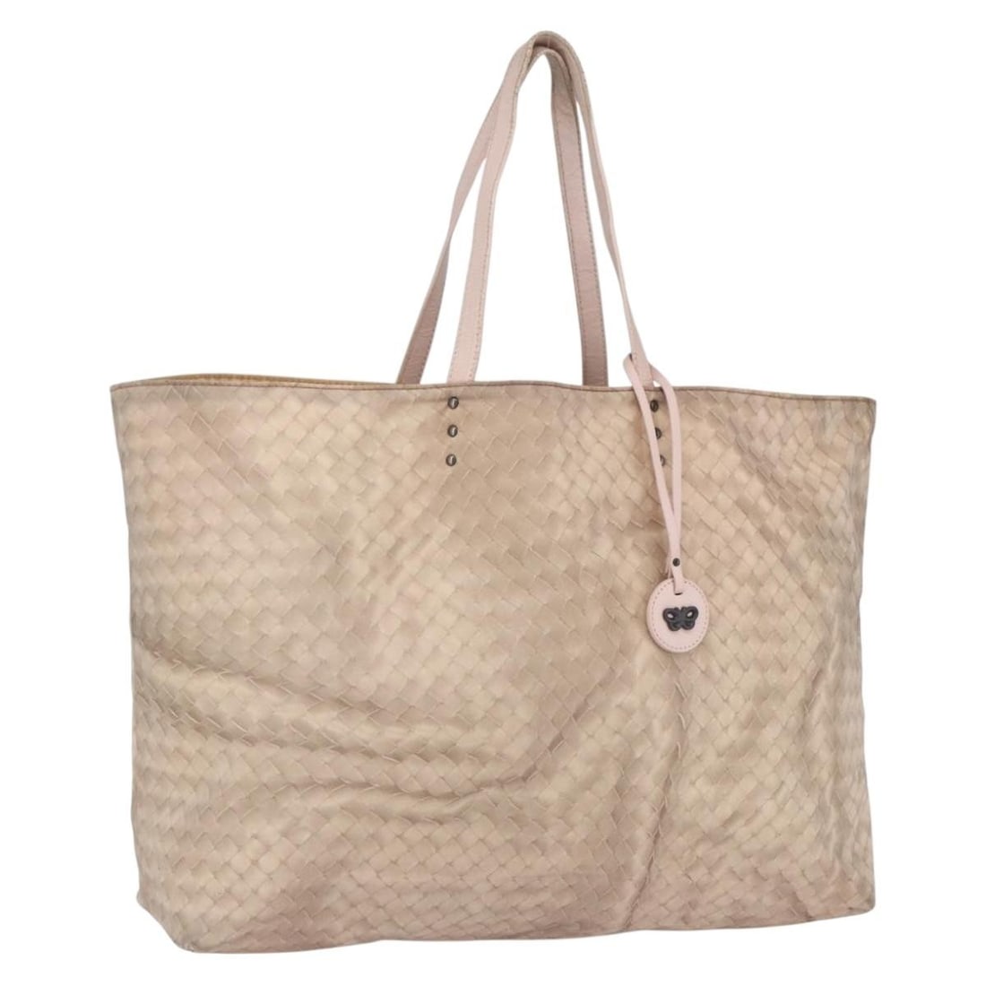 Pink Nylon Tote from Bottega Veneta Italy: Pink Nylon Tote from Bottega Veneta Italy This Bottega Veneta tote bag is crafted from pink nylon and features a spacious design with dual top handles. Made in Italy, the bag is designed for everyday