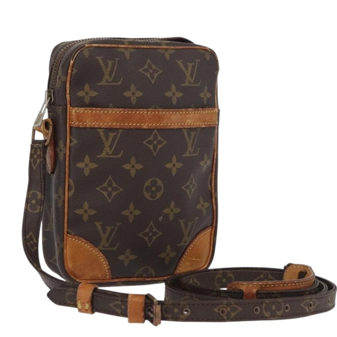 Louis Vuitton Danube Monogram Canvas Shoulder Bag M45266 France: Louis Vuitton Danube Monogram Canvas Shoulder Bag M45266 France This is a Louis Vuitton Monogram Danube shoulder bag, model M45266. Crafted from the signature monogram canvas, the bag features an adju