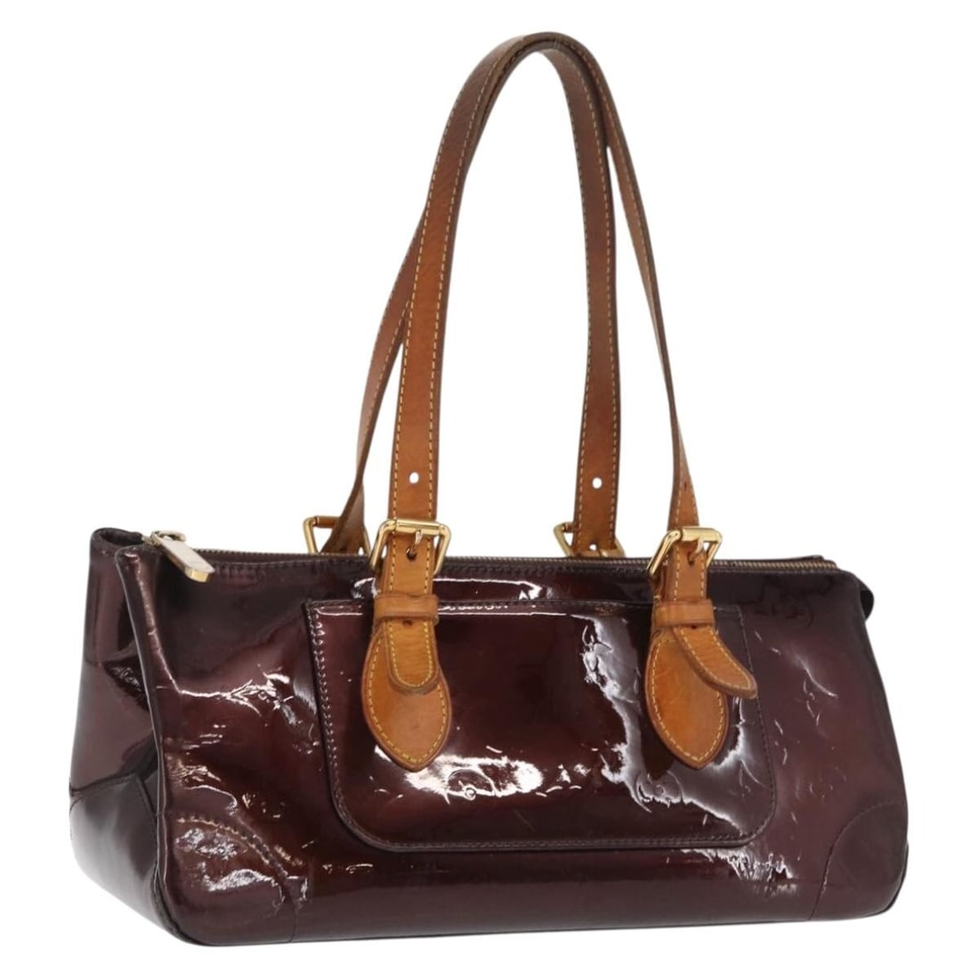 Louis Vuitton Rosewood Avenue Amarante Patent Leather Monogram Handbag M93510 (1 of 18)