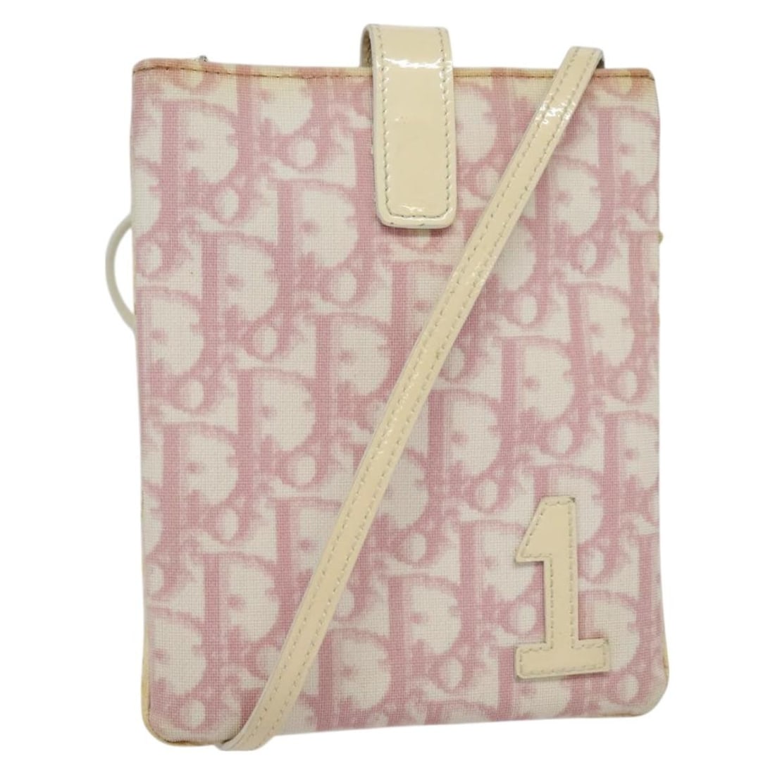 Christian Dior Pink Trotter PVC Shoulder Bag 22in Strap Drop (1 of 18)