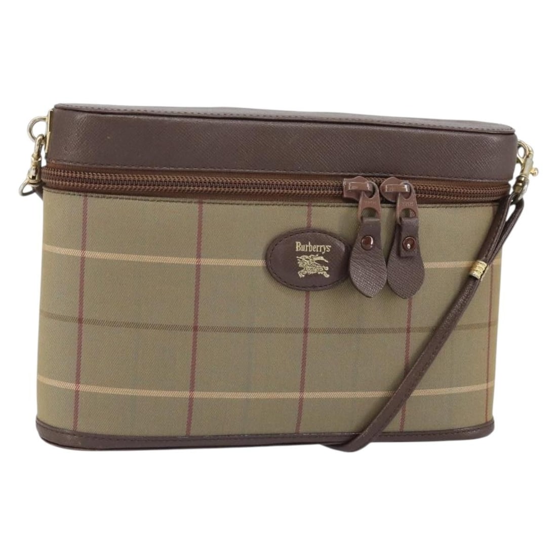 Burberrys Shoulder Bag Nova Check Canvas Beige Gold-Tone Italy: Burberrys Shoulder Bag Nova Check Canvas Beige Gold-Tone Italy This Burberrys Nova Check shoulder bag features a classic beige and gold canvas exterior with the brand's iconic check pattern. The bag h