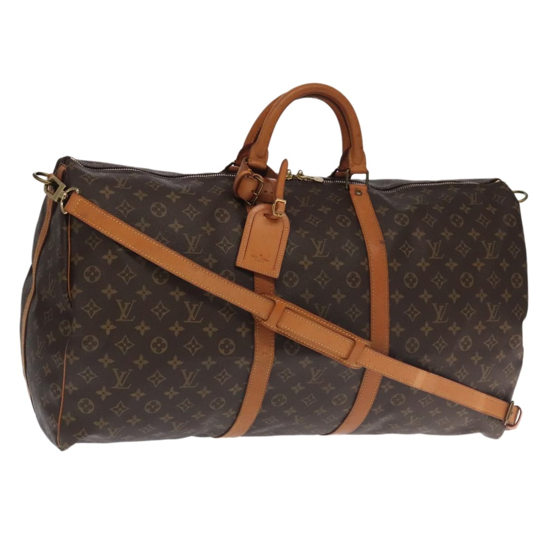 Louis Vuitton Monogram Keepall Bandouliere 60 Boston Bag M41412 USA: Louis Vuitton Monogram Keepall Bandouliere 60 Boston Bag M41412 USA This authentic LOUIS VUITTON Monogram Keepall Bandouliere 60 Boston Bag (M41412) is a stylish and functional travel companion. Craft