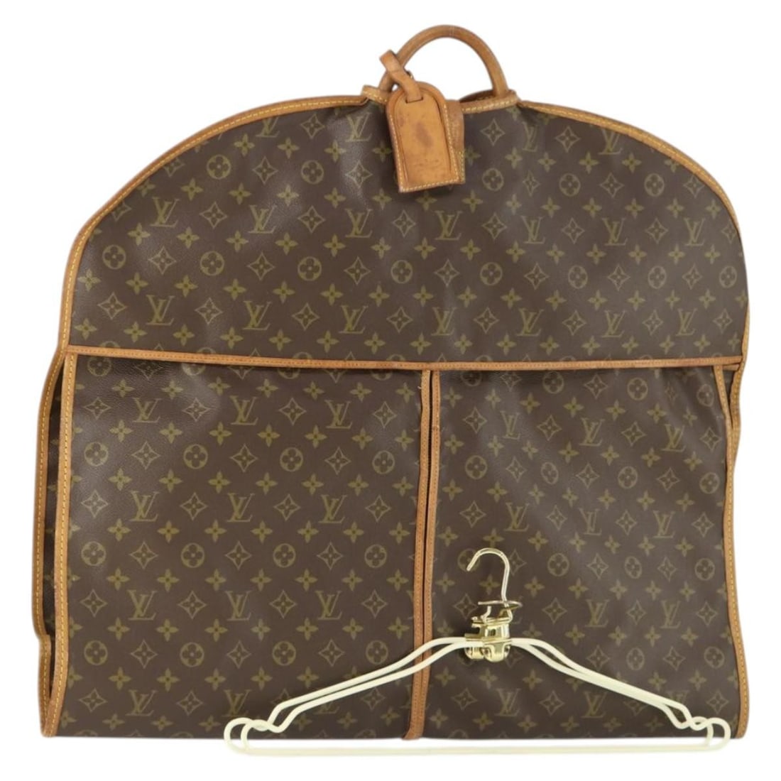 Louis Vuitton Monogram Canvas M23544 Garment Bag with Name Tag and Hangers: Louis Vuitton Monogram Canvas M23544 Garment Bag with Name Tag and Hangers This is a Louis Vuitton Monogram Sac de Portmanteau garment cover, crafted from signature monogram canvas. Designed for trave