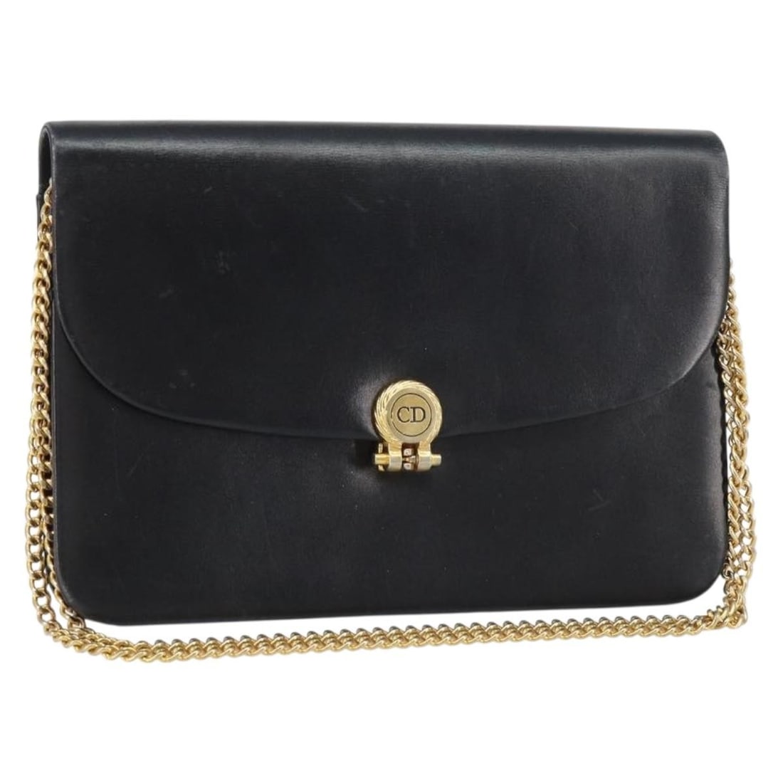 Christian Dior Black Gold Leather Chain Shoulder Bag Auth: Christian Dior Black Gold Leather Chain Shoulder Bag Auth This exquisite Christian Dior Shoulder Bag is crafted from premium black leather with elegant gold accents, making it a timeless accessory for