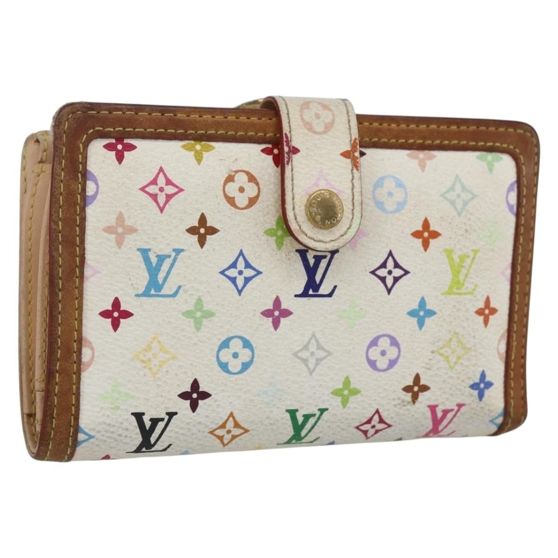 Louis Vuitton Portefeuille Viennois Monogram Multicolor White Bifold Wallet M92987: Louis Vuitton Portefeuille Viennois Monogram Multicolor White Bifold Wallet M92987 This Louis Vuitton Multicolor Portefeuille Viennois wallet features a bifold design crafted from Monogram Multicolor