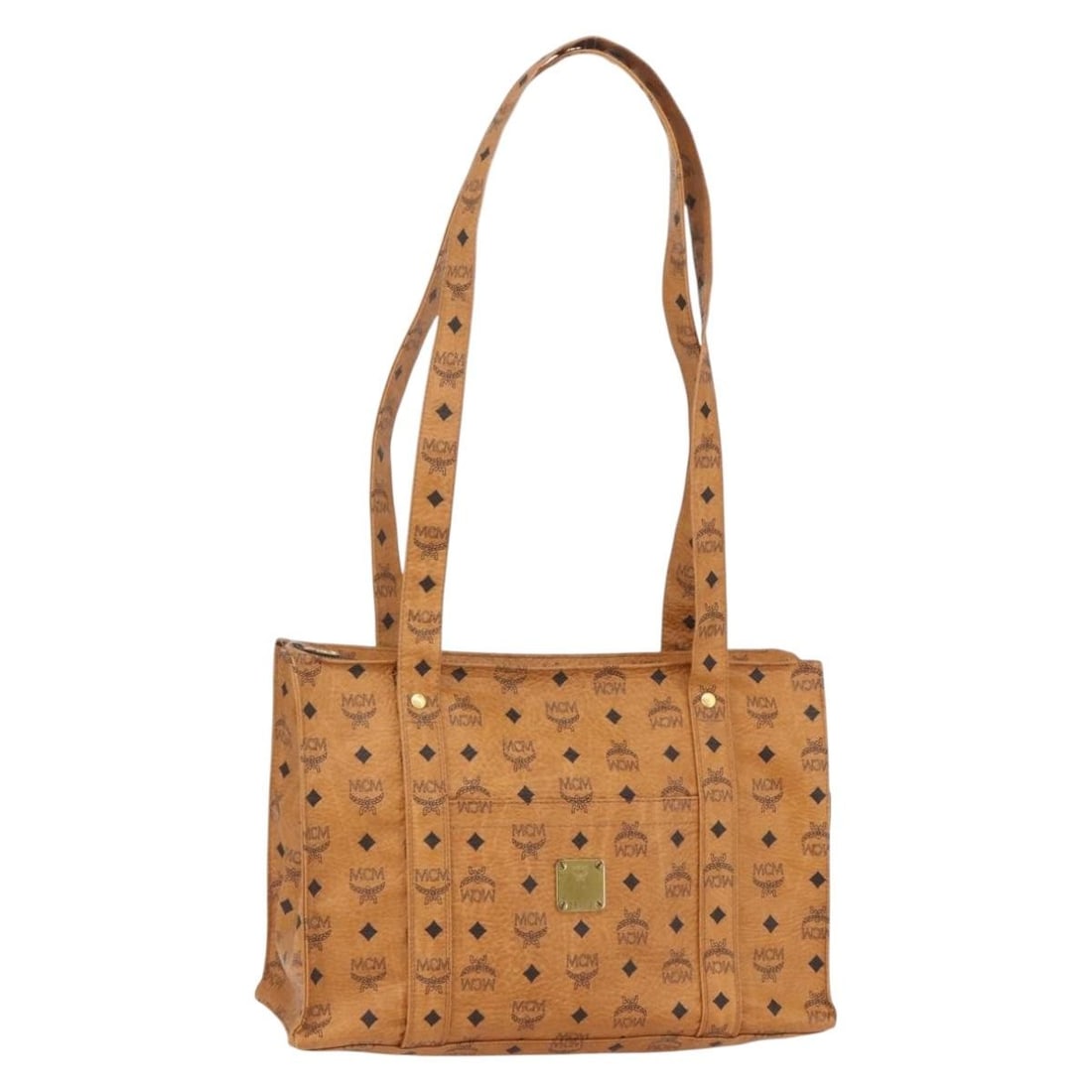 MCM Brown PVC Vicetos Tote Bag with Gold Accents from Germany (1 of 18)