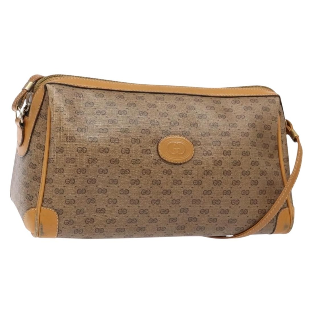 GUCCI Micro GG Supreme Shoulder Bag Beige Gold PVC Made in Italy: GUCCI Micro GG Supreme Shoulder Bag Beige Gold PVC Made in Italy This stylish GUCCI Micro GG Supreme Shoulder Bag is crafted from durable PVC leather and features a beautiful beige and gold exterior.