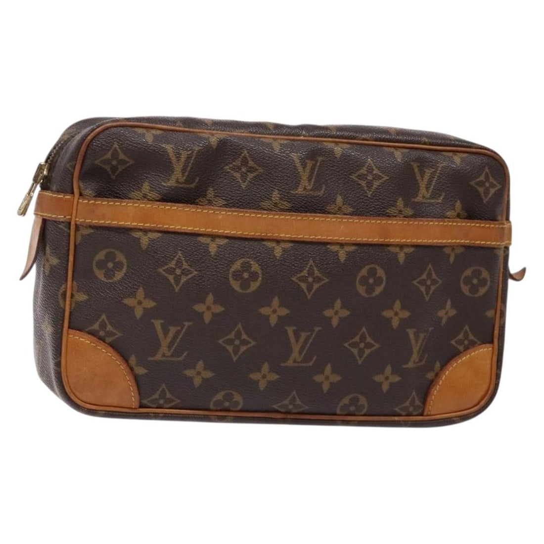 LOUIS VUITTON Monogram Compiegne 28 Clutch Bag M51845 Auth: LOUIS VUITTON Monogram Compiegne 28 Clutch Bag M51845 Auth The LOUIS VUITTON Monogram Compiegne 28 Clutch Bag is a chic accessory crafted from durable monogram canvas. This stylish clutch features a c