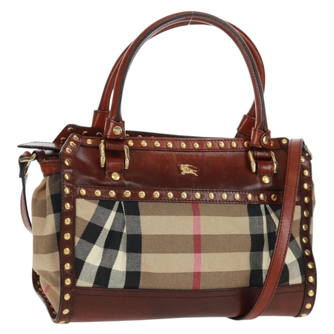 Burberry Canvas Nova Check Beige Gold 2way Shoulder and Handbag with Dust Bag (1 of 18)