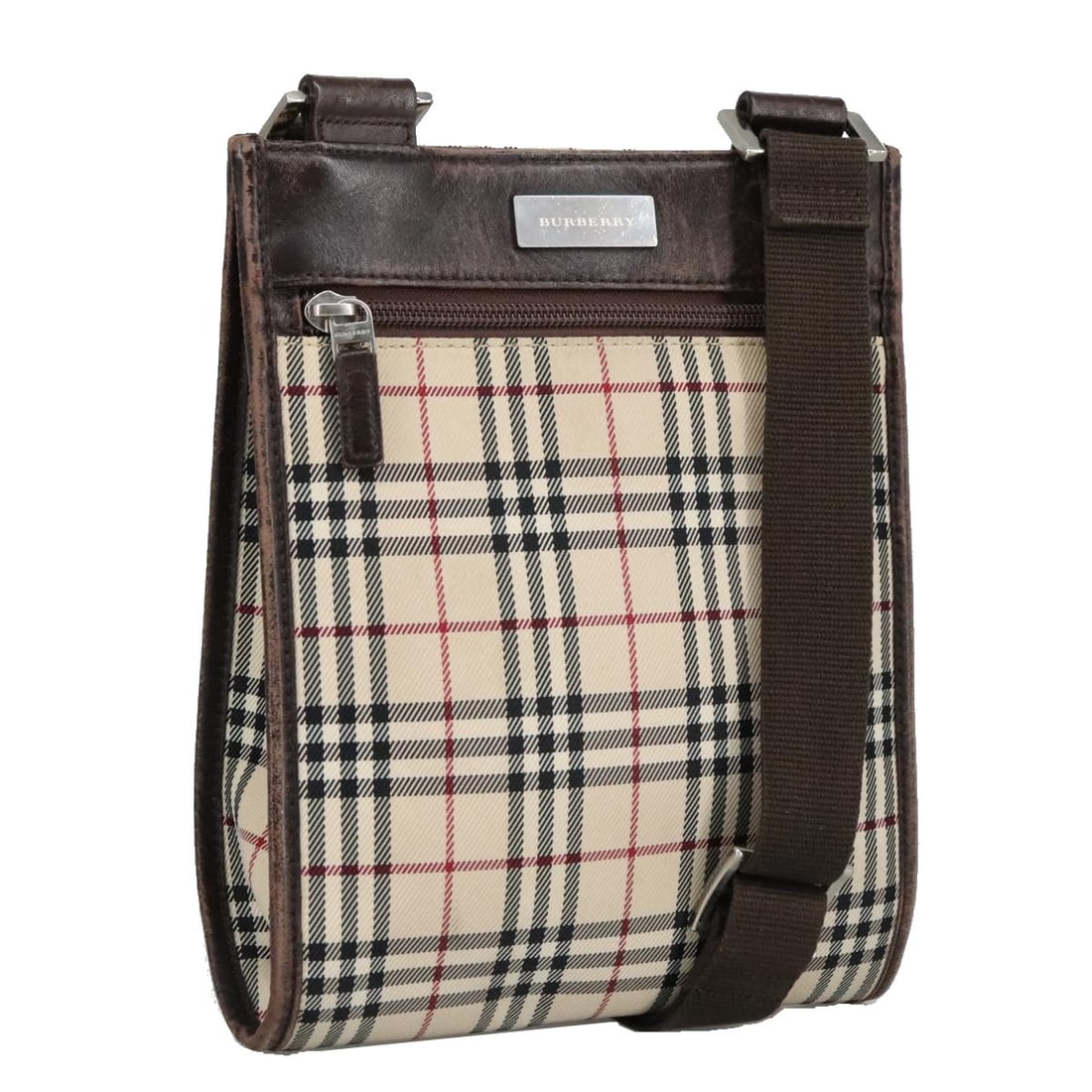 Burberry Nova Check Beige Silver Canvas Shoulder Bag Auth: Burberry Nova Check Beige Silver Canvas Shoulder Bag Auth This Burberry Nova Check Shoulder Bag is a stylish accessory crafted from durable canvas in a sophisticated beige and silver color palette. De