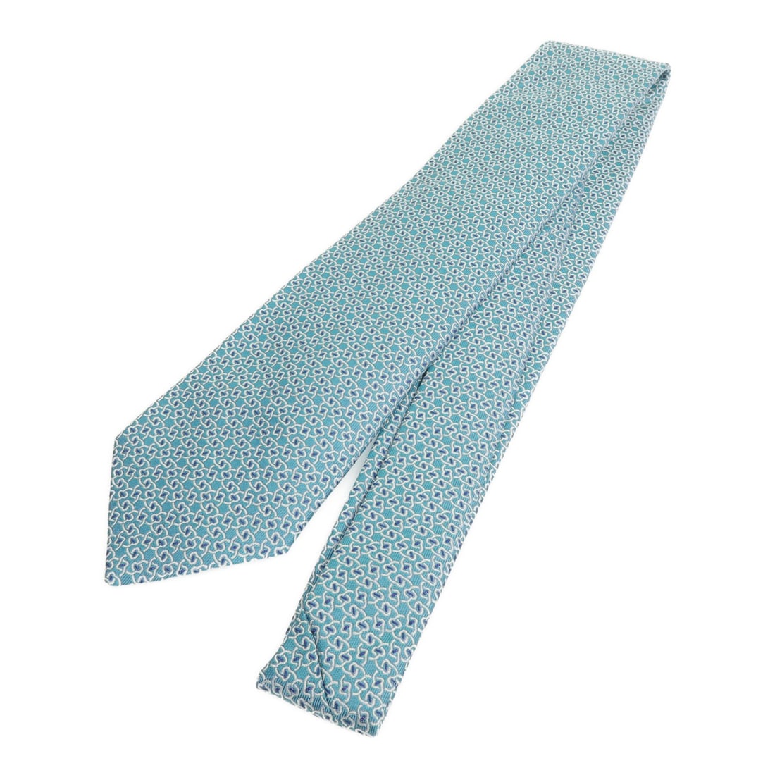 Blue Silk Tie from Hermes France (1 of 11)