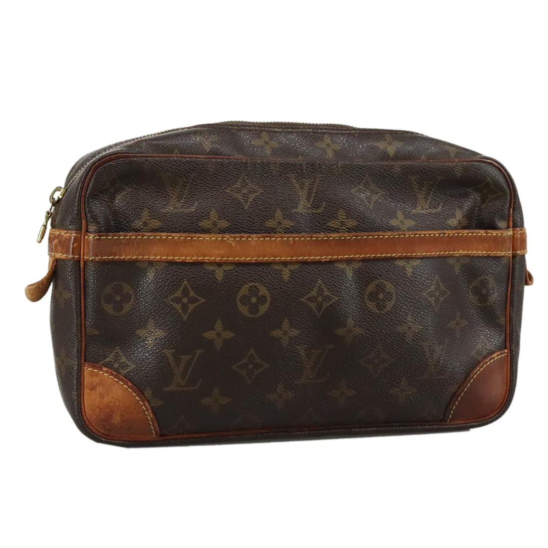 LOUIS VUITTON Monogram Compiegne 28 Clutch Bag M51845 Authentic (1 of 18)