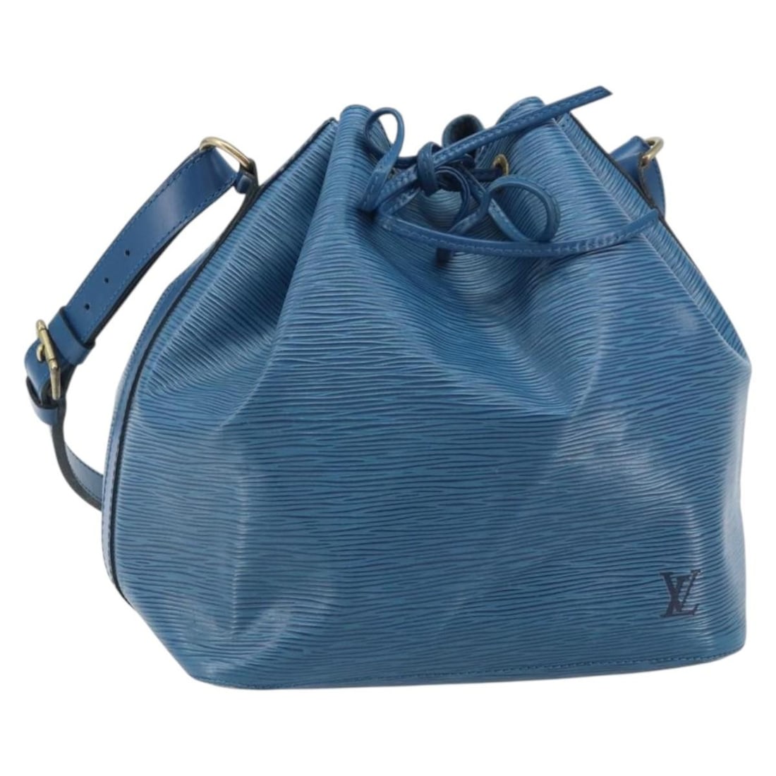 Louis Vuitton Petit Noe Blue Epi Leather Shoulder Bag M44105: Louis Vuitton Petit Noe Blue Epi Leather Shoulder Bag M44105 This Louis Vuitton Epi Petit Noe Shoulder Bag features blue Epi leather and is designed for everyday use. The bag includes an adjustable sh