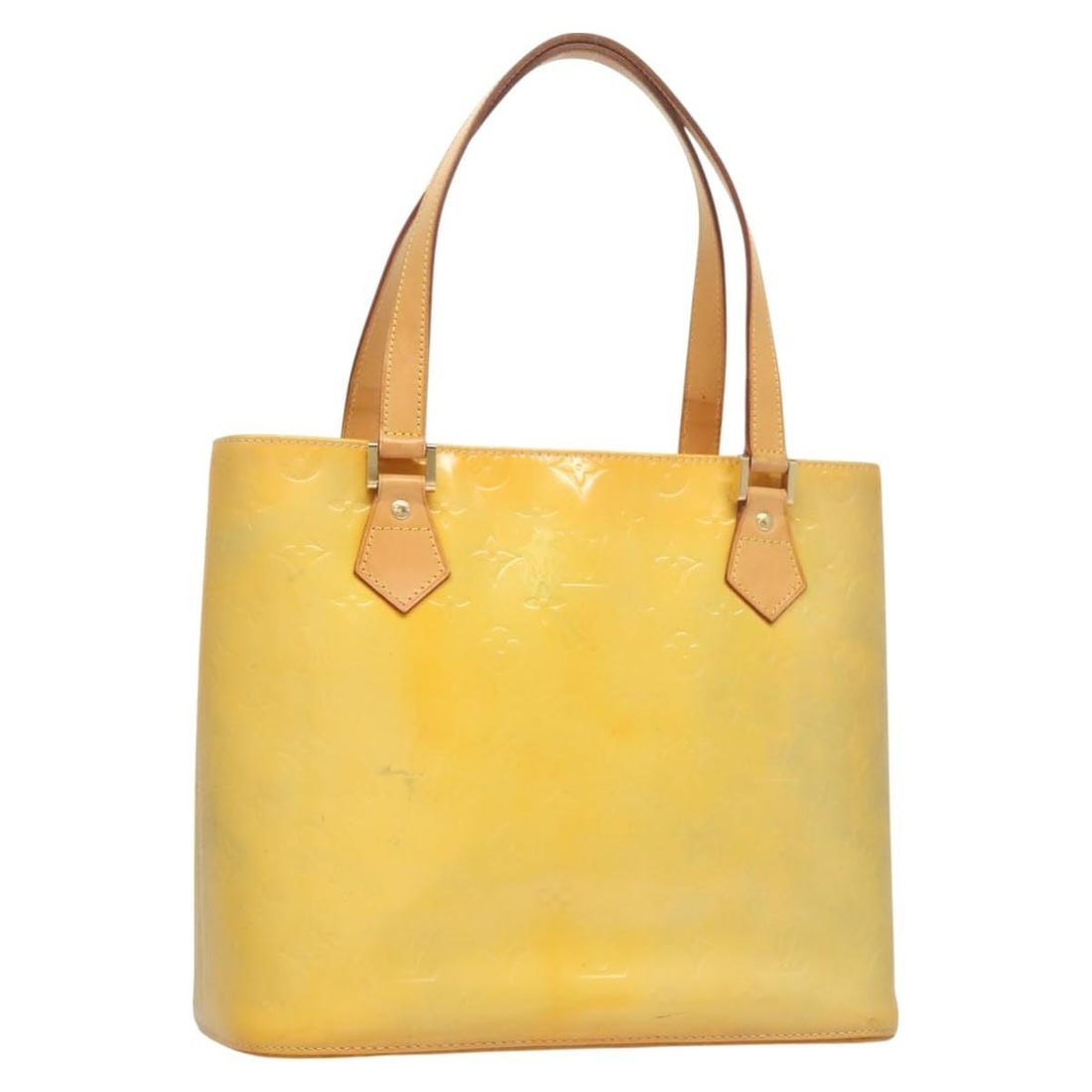 LOUIS VUITTON Monogram Vernis Houston Hand Bag Gris M91053 Patent Leather: LOUIS VUITTON Monogram Vernis Houston Hand Bag Gris M91053 Patent Leather This LOUIS VUITTON Monogram Vernis Houston Hand Bag is a stylish accessory crafted from high-quality patent leather in a chic