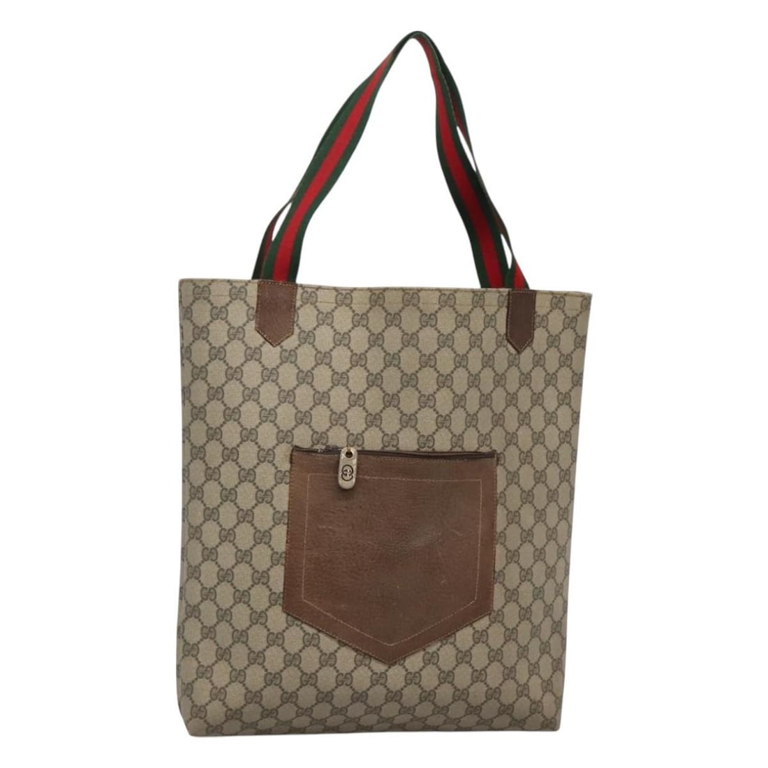 GUCCI GG Supreme Sherry Line Tote Bag Beige Red Green PVC Italy (1 of 18)
