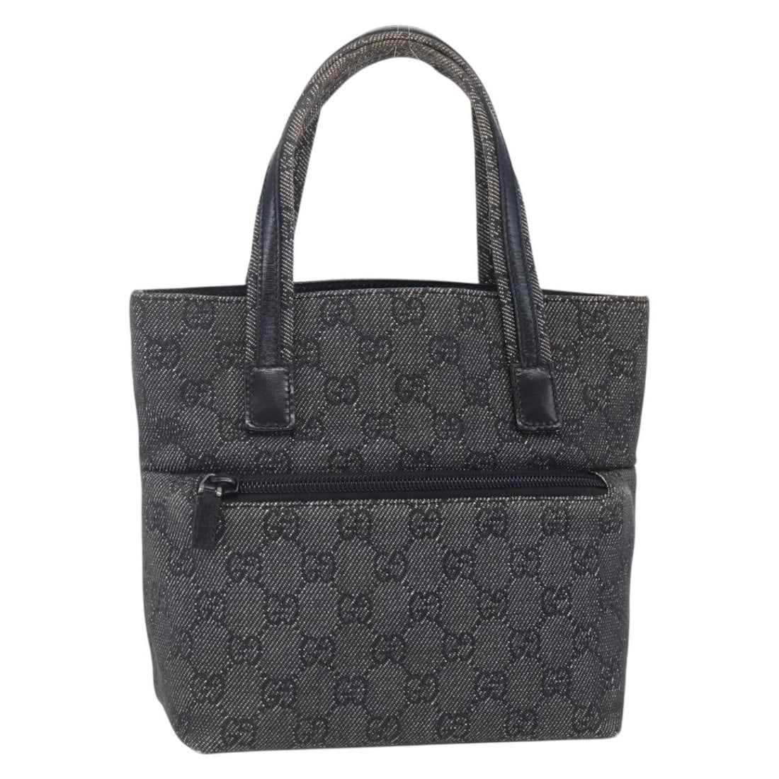 GUCCI GG Canvas Hand Bag Black Silver 105651 Authentic Italy: GUCCI GG Canvas Hand Bag Black Silver 105651 Authentic Italy This authentic GUCCI hand bag showcases a stylish GG canvas exterior in a sleek black and silver color combination. Crafted in Italy, this