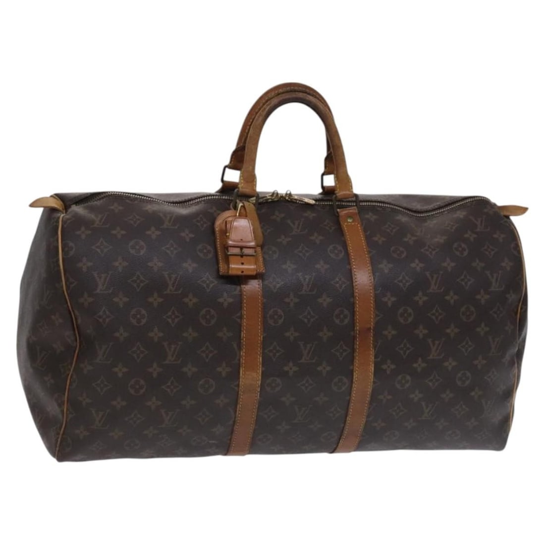 Monogram Canvas Keepall 55 Boston Bag by Louis Vuitton M41424: Monogram Canvas Keepall 55 Boston Bag by Louis Vuitton M41424 This Louis Vuitton Monogram Keepall 55 Boston Bag is crafted from the brand's signature monogram canvas. Made in France, it features a spa