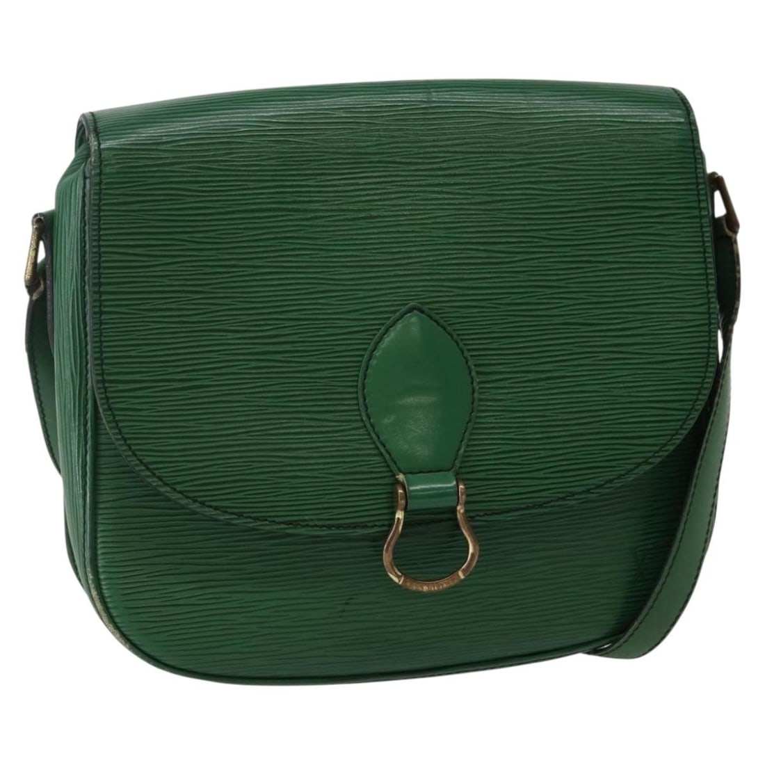 Louis Vuitton Epi Saint Cloud GM Green Shoulder Bag M52194 Auth: Louis Vuitton Epi Saint Cloud GM Green Shoulder Bag M52194 Auth This authentic Louis Vuitton Epi Saint Cloud GM Shoulder Bag in vibrant green is a stylish accessory that combines luxury with functiona