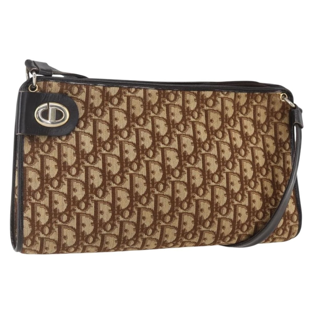 Christian Dior Beige Gold Trotter Canvas Shoulder Bag Auth 157215: Christian Dior Beige Gold Trotter Canvas Shoulder Bag Auth 157215 This Christian Dior Trotter Canvas Shoulder Bag showcases a timeless design in a sophisticated beige and gold color palette. Crafted i