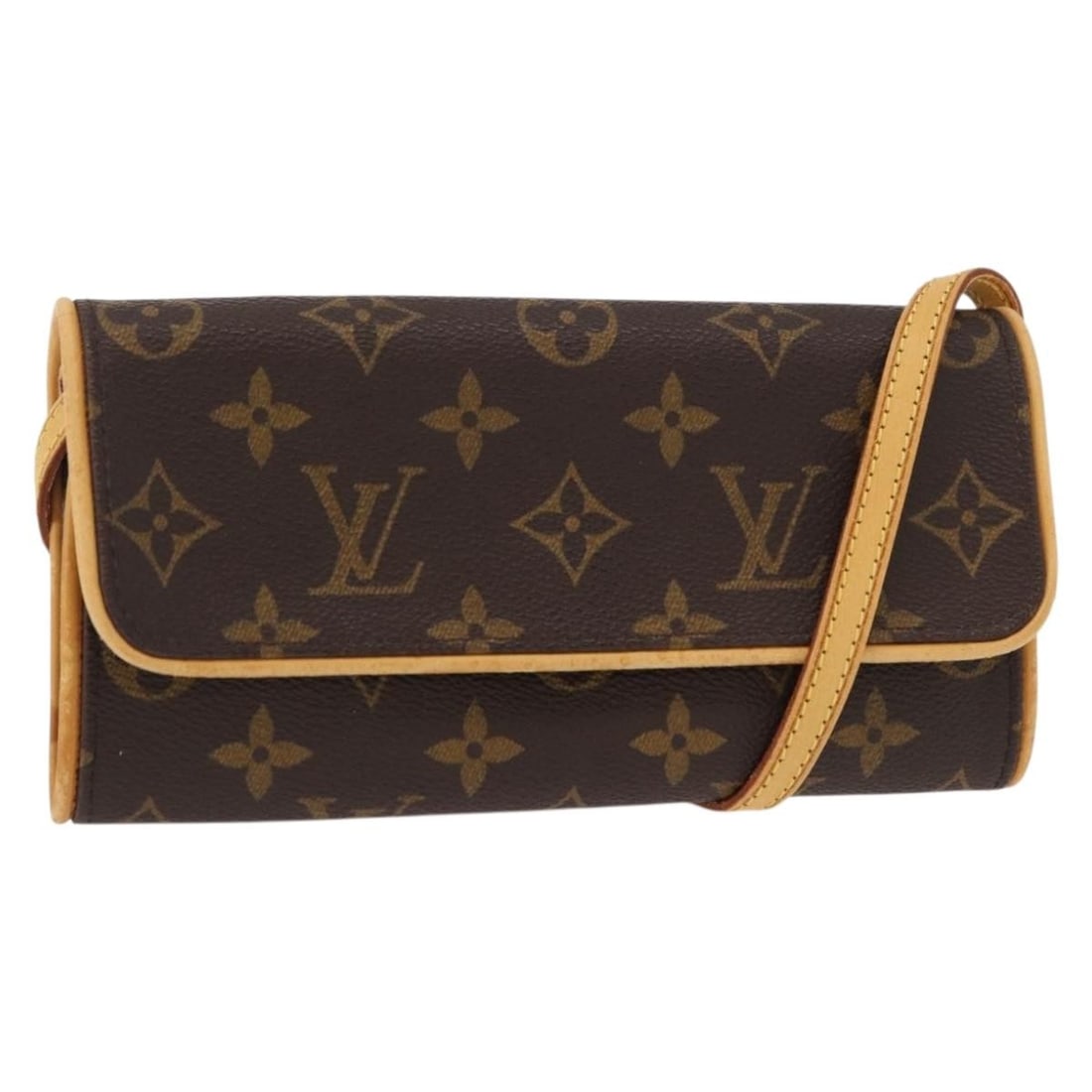 LOUIS VUITTON Monogram Pochette Twin PM Shoulder Bag M51854 Authentic (1 of 18)