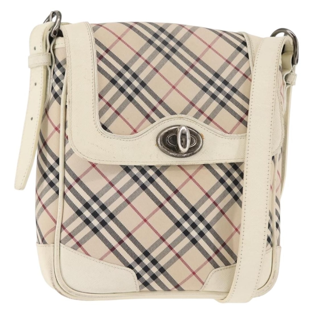 Burberry Nova Check Canvas Shoulder Bag Beige White Auth BA6890: Burberry Nova Check Canvas Shoulder Bag Beige White Auth BA6890 This Burberry Nova Check Shoulder Bag combines elegance and practicality with its timeless design and durable canvas construction. Featu