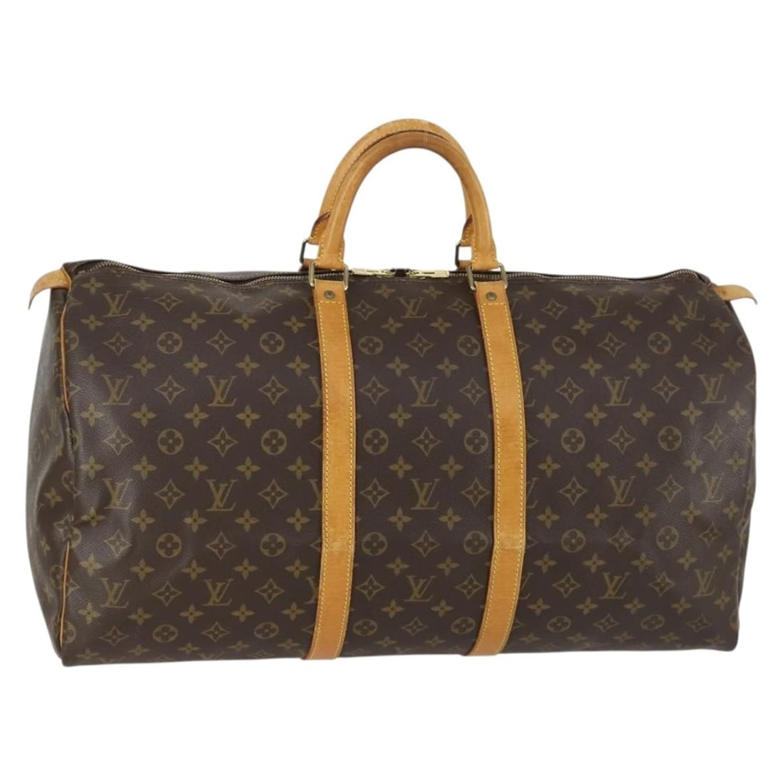Louis Vuitton Keepall 55 Monogram Canvas Boston Bag M41424 France: Louis Vuitton Keepall 55 Monogram Canvas Boston Bag M41424 France This is a Louis Vuitton Monogram Keepall 55 Boston Bag, model M41424. Crafted in France from classic monogram canvas, the bag features