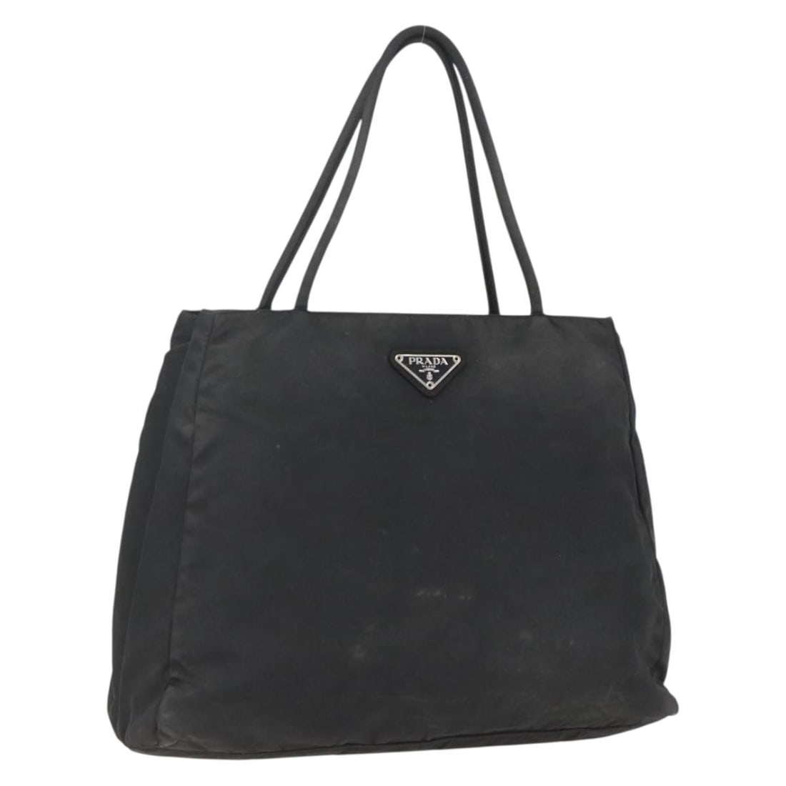 Prada Black Nylon Tote Bag with Silver Accents and Guarantee Card (1 of 18)