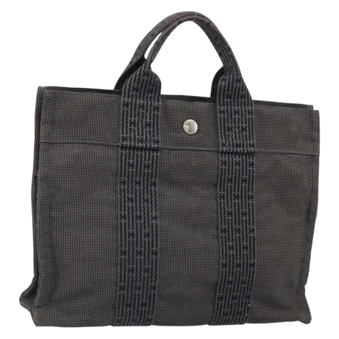 HERMES Her Line PM Canvas Gray Handbag Made in France (1 of 18)