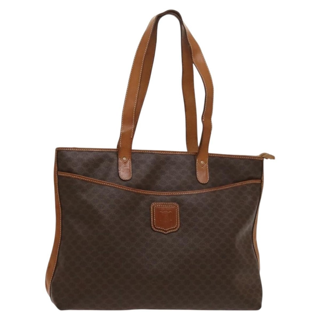 CELINE Macadam Brown PVC Leather Tote Bag Made in Italy BA1814 (1 of 18)