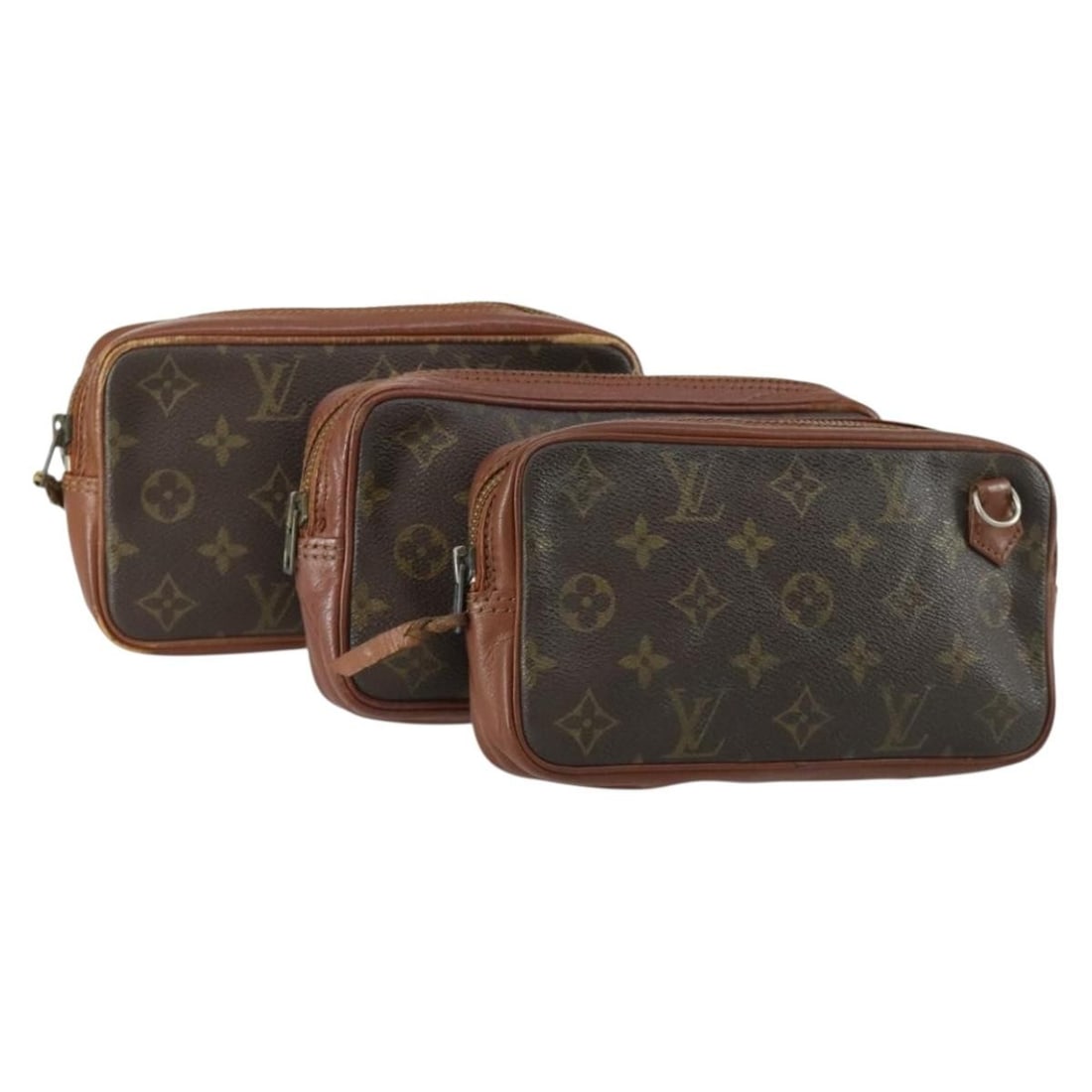 Set of 3 Louis Vuitton Monogram Canvas Pochette Marley Shoulder Bags (1 of 18)