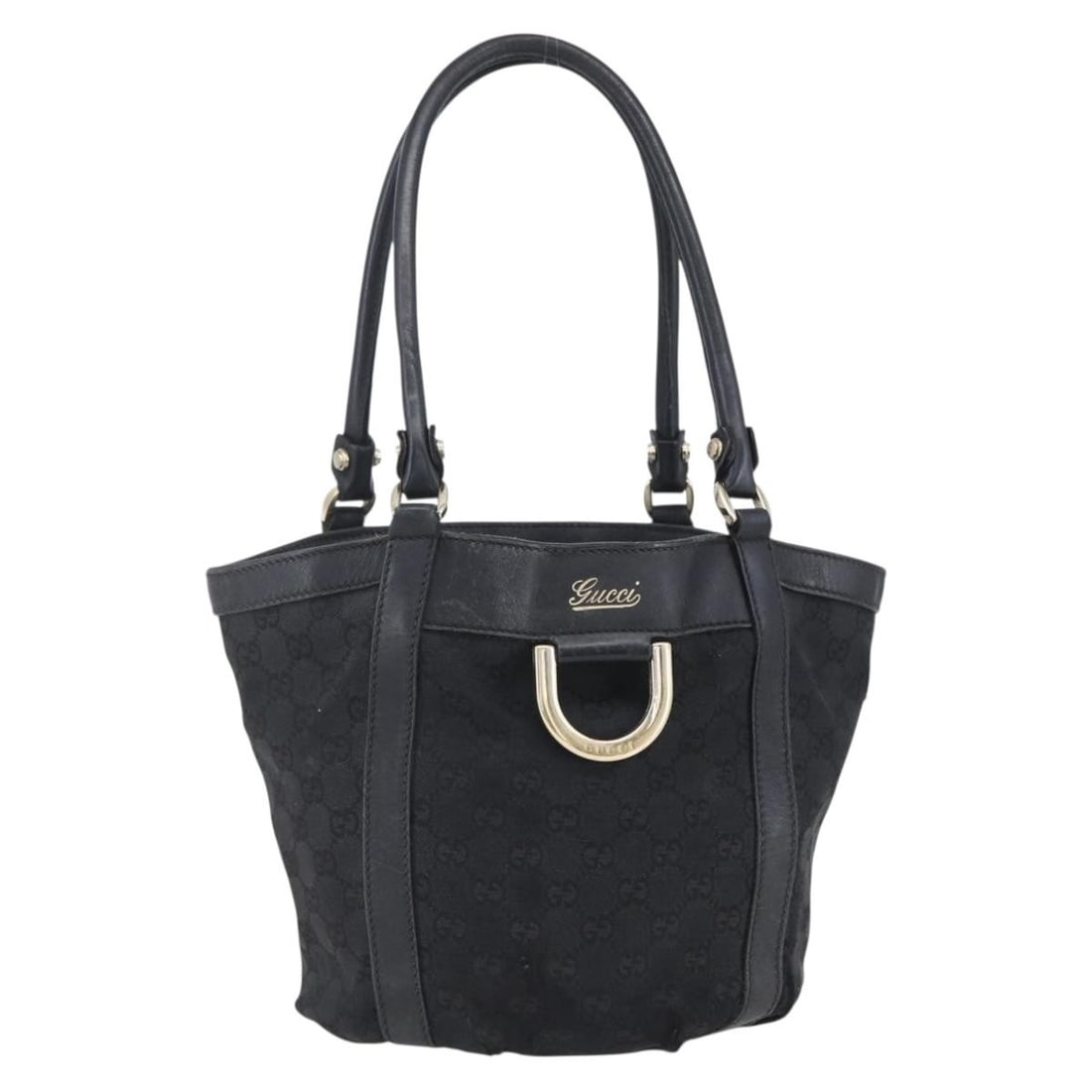 GUCCI GG Canvas Abbey Tote Bag Black Gold 211983 Authentic Italy: GUCCI GG Canvas Abbey Tote Bag Black Gold 211983 Authentic Italy This authentic GUCCI Abbey Tote Bag showcases the signature GG Canvas in a striking black and gold color combination. Crafted in Italy,